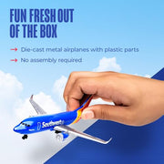 Daron Southwest Single Plane Die-cast Toy Model Airplane | Officially licensed, highly detailed, made for ages 3 and up, rolling wheels, no assembly required, includes plastic parts