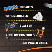Hover Shot Shooting Toy for Kids - Ball Target Game for Nerf Guns Cool Birthday Gifts Toys for Boys Age 6+ Year Old Boy Best Teenage Gift Idea - Gun, Targets & Darts