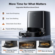 roborock 2026 New Qrevo 2 Pro Robot Vacuum and Mop, 20,000Pa Suction | FlexiArm Edge Mopping, Zero-Tangle, High-Temperature Mop Self-Cleaning, Smart Obstacle Avoidance for Pet Hair & Carpet, Black
