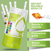 AAwipes Aquarium Ammonia Test Strips 8-in-1 |25 Strips | Quick & Accurate Water Testing Test pH, Ammonia, Alkalinity, Hardness, Chlorine, Nitrite, etc. (K02-25)