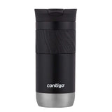 Contigo Byron Vacuum-Insulated Stainless Steel Travel Mug, Licorice, 16oz | Leak-Proof Lid, Thermalock Insulation, Hot 6 Hrs or Cold 12 Hrs, One-Handed Drinking, Textured Grip, Fits Car Cup Holders