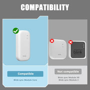 Outlet Wall Mount for Blink Sync Module Core, 2-in-1 Charging Station(Mount & Charger) - Space-Saving Bracket for Blink Security Camera, Easy Installation & Flexible Placement