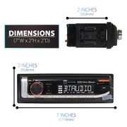 Dual Electronics MXD140B Marine Stereo Bluetooth Single DIN Weatherproof AM/FM