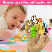 24 PCS Finger Puppets Set Mini Stuffed Animals Finger Puppet Toys for Storytelling Playing Teaching Shows Playtime Schools Birthday Party Gift Favor Supplies