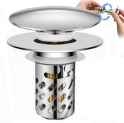 💕Pop-Up Drain Stopper with Large Mesh Basket