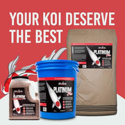 Blue Ridge Koi Platinum Pro 41% Protein Fish Food, 3/16" Pellets, 4.5 lb | Floats, softens fast; Spirulina & Canthaxanthin color support; probiotic-enriched; warm-season formula