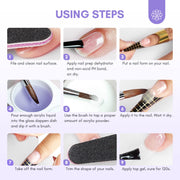 SAVILAND Low Odor EMA Monomer Acrylic Nail Liquid, 4 oz | Non-Yellowing Monomer with #12 Nail Brush, Strong Adhesion, For Extensions & 3D Sculpting, DIY Beginners, Home and Salon Use