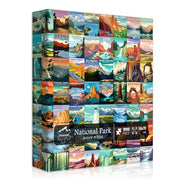National Parks Puzzle for Adults 1000 Pieces,Travel Poster Landscape Puzzle Including Zion Yellowstone Yosemite, Nature Jigsaw Puzzles Scenery Mountain Scene