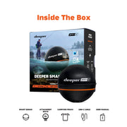 Deeper PRO+ 2 Sonar Fish Finder - Portable Fish Finder and Depth Finder For Kayaks, Boats and Ice Fishing with GPS Enabled | Castable Deeper Fish Finder with FREE User Friendly App