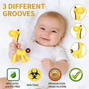 Baby Teething Toys 3-6 Months, Baby Chew Teether Toys | BPA Free, Babies Teething Relief, Banana Toothbrush, Fruit Shape Giraffe Newborn Teether Toy Gift for Boy and Girl