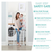 Regalo Safety 29"-38.5" Easy Step Baby Gate, Bottom of Stairs & Doorways