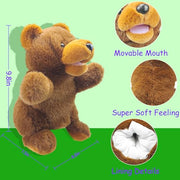 Hand Puppets Bear Puppet,10" Animal Hand Puppets for Kids, Hand Puppet for Toddlers 1-3 and Kids with Movable Mouth,Bear Stuffed Animal Plush Puppets Toy Gift for Interactive Storytelling