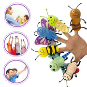 JUSTQUNSEEN 6pcs Insect Finger Puppet Set, Mini Hand Puppets Suitable for Kids, Cute Insect Animal for Role-Playing and Storytelling, Realistic Finger Puppet for Toddlers