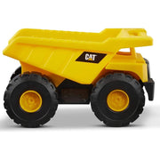 CAT Construction Toys, Construction Fleet 10" Dump Truck Toy - Heavy‑Duty Plastic, Working Tilting Bed & Free‑Rolling Wheels, Indoor/Outdoor Sandbox Truck for Toddlers & Kids Ages 2-6