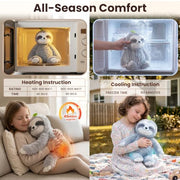 Mewaii Weighted Stuffed Animals Sloth Plush, Heatable Coolable, 4 lb, 20in | Mom's Choice Award, Microwaveable Inner Pad, Huggable Sloth Plushies, Cozy Gift for Kids & Adults