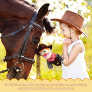 Role Play Hand Puppets Hand Plush Chef Doctor Fireman Pirate Detective Athlete Nurse Worker Hand Puppet Toys Puppets for Kids Storytelling Imaginative Pretend Play Teaching Preschool(Cowboy)
