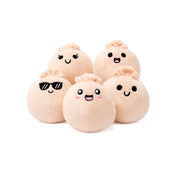 Emotional Support Dumplings, Cuddly Stuffed Animals by Relatable | Squishy Toys and Plushies, Gift Ideas for Loved Ones of All Ages, Includes 5 Plushies with Carrying Basket