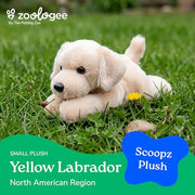 The Petting Zoo Yellow Labrador Dog Stuffed Animal Plushie, Scoopz, 8 in | Yellow Labrador Dog Wildlife Animals by Zoologee. Great Toys for Girls and Boys. Plush Gifts for Kids