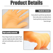 14 Pcs Tiny Finger Hands,Premium Rubber Mini Tiny Finger Hands,Flat Hand Style Mini Hand Finger Puppets for Puppet Show,Gag Performance,Party Favors