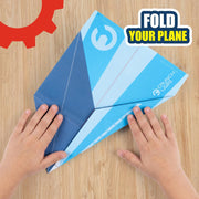 CrunchLabs by Mark Rober, Turbo Trick Paper Airplane, Fold, Launch, Fly | Launcher kit with 5 flight designs, 3 power bands, and QR how-to videos for experimenting with airplanes