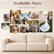Canvas Prints with Your Photos,Ship Next Day Custom Canvas Wall Art 8x10 | Personalized Framed Canvas Pictures,Custom Photo Gifts for Wedding, Family, Frineds, Pets,Ready to Hang Home Decor