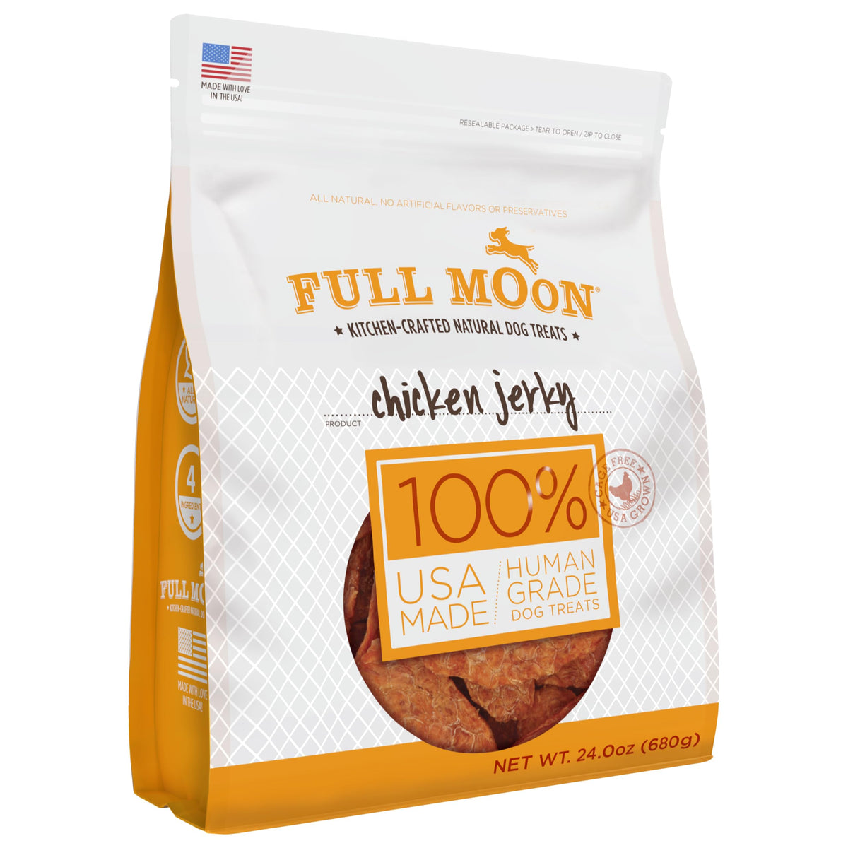 Full Moon® Chicken Jerky Dog Treat 24 Ounce (Pack of 1) | Human Grade, No corn, No wheat, No soy, Glycerin Free, Made in the USA