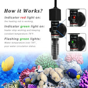 PULACO 25Watt Mini Aquarium Heater, Submersible Betta Heater | Small Fish Tank Heater with Free Thermometer Strip for 1-6 Gallon Fish Tanks (Preset Temperature 78℉)