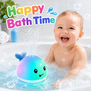 Gigilli Baby Bath Toys, Light Up Pool Water Bathtub Toy for Toddlers Babies | Bath Toys for Kids Boy Girl Gifts, Whale Bath Toy Sprinkler, Birthday Fountain Toy