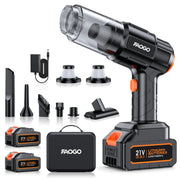 Car Vacuum Portable Cordless, 50000Pa High Power Brushless Motor, Rechargeable Handheld Vacuum with 2 Batteries & Charger, 6-in-1 Vacuum Cleaners for Home, Pet Hair & Keyboard, Ink Black