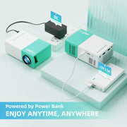 Mini Projector Portable for Gift, Led Outdoor Movie Projector