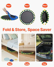 VEVOR 36"/55"/60" Trampoline for Kids with Enclosure Net & Safety Pad Adjustable Gymnastics Bar & Toys with ASTM CPC Certified Indoor/Outdoor Trampoline for Kids Age 3-12 + Birthday Gift