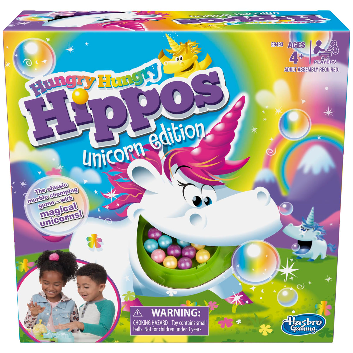 Hasbro Gaming Hungry Hippos Unicorn Edition Board Game (Amazon Exclusive)