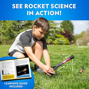 National Geographic LED Air Rocket Launcher Toy for Kids Ages 8-12 | Launches Up to 100 Feet, Air Powered, Foam-Tipped Rockets, Outdoor STEM Toy, Light-Up Rocket, Birthday Gift