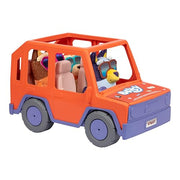 Bluey Big Heeler 4WD Toy Car, Bingo & Chilli Plush Buddies | Mega-sized car with opening hood storage & sticker sheet; Bluey toys for kids ages 3+, Amazon Exclusive