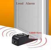 EMDMAK Door Stop Alarm with 120DB Siren Door Stop for Home & Travel (Black) (Pack of 2)