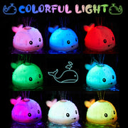 ANGGIKO Baby Bath Toys Light Up Pool Water Toy for Toddlers Babies 1-3 Gift | Bath Toys for Kids Ages 1-3, Whale Bath Toy Sprinkler Baby 6-12-18 Months Bathtub Fountain Birthday 1 Year Old Boy Girl Gifts