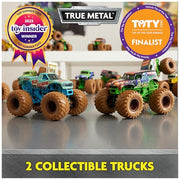 Monster Jam, Mystery Mudders 2-Pack Monster Trucks, Official 1:64 Die-Cast Vehicles, Wash to Reveal (Styles Will Vary), Kids Toys for Boys 3 and Up