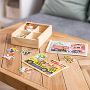 Melissa & Doug 4-in-1 Wooden Vehicle Jigsaw Puzzle 48-Piece Set