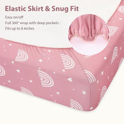 Baby Crib Sheets Girl, 3 Pack Toddler Bed Sheets Fitted 52”x28”