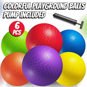 8.5-Inch Kickball Playground Balls for Kids & Adults (6-Pack) | Rubber Kickballs for Kickball, Dodgeball, Four Square, Handball, PE Class, School, Gym, Recess, Backyard & Outdoor Games