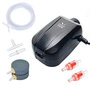 Uniclife Aquarium Air Pump Dual Outlet Fish Tank Aerator with Accessories for 5-200 Gallon Tank