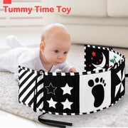 URMYWO Black and White Baby Toy, Tummy Time High Contrast Newborn Toys | Visual Stimulation Soft Baby Book, Brain Development Montessori Sensory Infant Mirror Toy 0-6-12 Months, Boy Girl Shower Gift