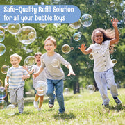 64 oz Iridescent Bubble Solution Refill | Non-Toxic Pre-Mix Bubble Refill Solution No Mixing or Measuring Required | Bubbles for Kids | Bubbles Bulk | Bubble Machine Solution | Giant Bubble Solution