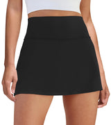 DLOODA Womens Skort Tennis Skirt with Pocket Shorts | Mini Golf Skirts, High Waisted, Built-in Shorts, Soft Comfortable Fabric, for Summer Casual, Athletic Workout, Pickleball