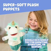 Bluey Unicorse & Bob Bilby Hand Puppet Plush Toys, 8-9”, 2-Pack | Soft deluxe fabric, embroidered details, perfect for toddler hands, imaginative play, Bluey toddler toys, Amazon exclusive