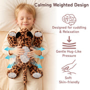 Niuniu Daddy Weighted Stuffed Animal, 20 in 3.3 lbs, Leopard Calming Plush | Heavy sensory lap pad, lying body pillow for sleeping, machine wash, huggable plushies, soothing gift for kids and adults