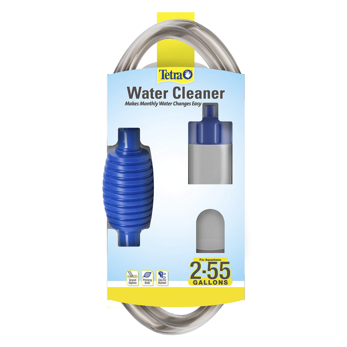 Tetra Water Cleaner Gravel Siphon for Aquariums Up to 55 Gal | Makes Water Changes Easier, Removes Debris From Gravel, Remove 30% Of Water Every 30 Days