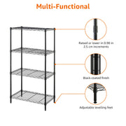 Amazon Basics 4-Shelf Steel Wire Storage Shelves for Garage, Adjustable Metal Shelving Unit, 200 lbs Per Shelf, 23.2" W x 48" H x 13.4" D, Black
