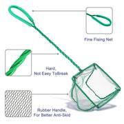 Aquarium Fish Nets, DSSPORT 4 Inch Small Mesh Fish Catch Nets with Plastic Handle Green