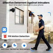 2026 Enhanced 2K UHD Security Cameras Wireless Outdoor – Free Cloud & SD Storage, Dual-Band WiFi 2.4G/5G, Full-Color Night Vision, 6-Month Battery, Motion Alerts, IP66 Weatherproof, 2-Way Talk